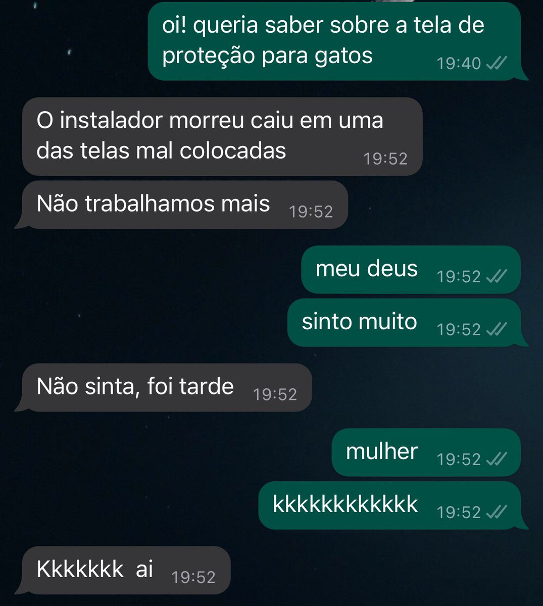 eu to sem reação