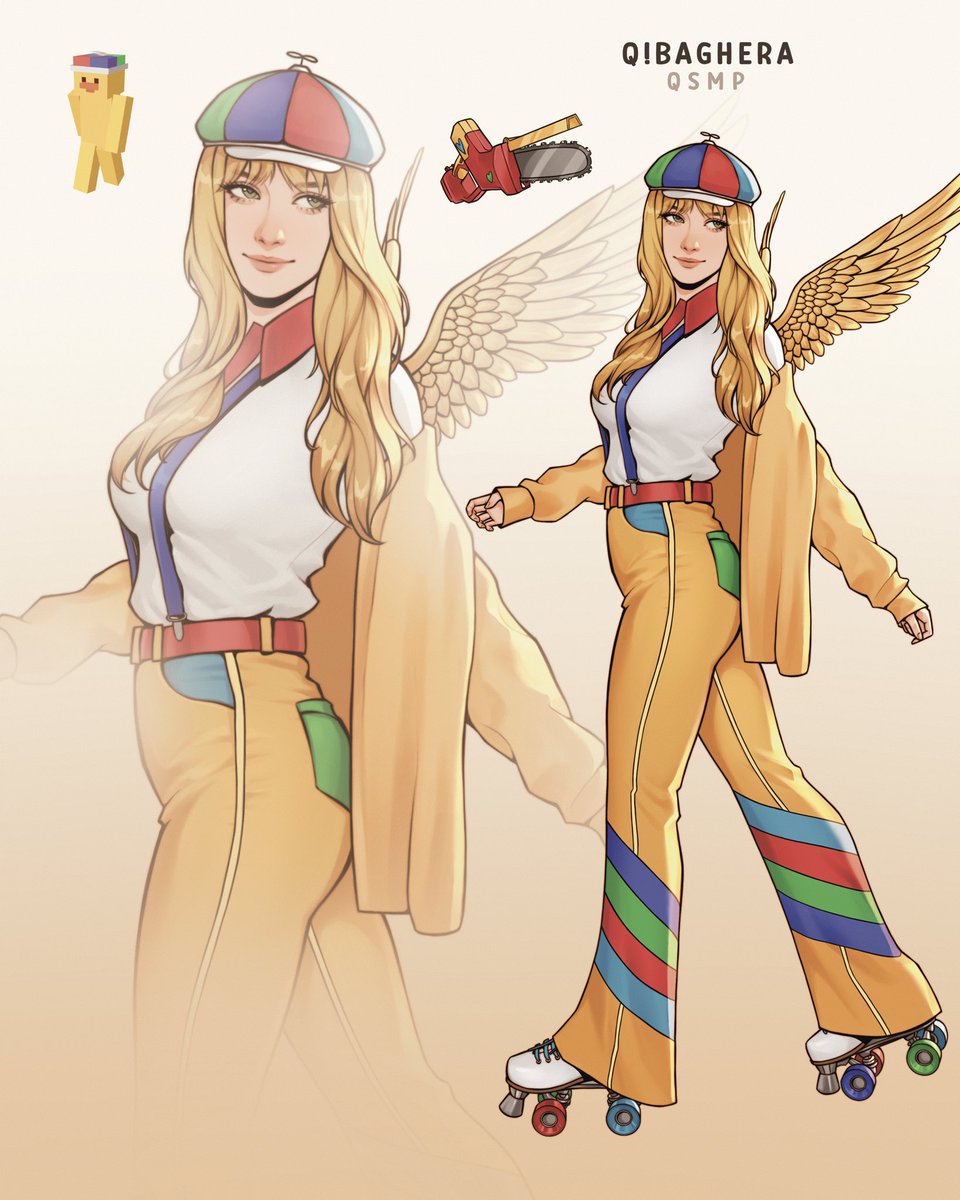 iessarts's tweet photo. she loves roller skating in my head #bagherafanart #qsmpfanart #qsmp #bagherajones https://t.co/QUFYrdTSB4