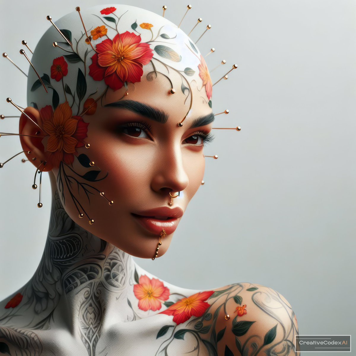 ROSHENDILAN's tweet photo. Body as canvas, soul on display! ✨Tattoos tell stories of strength & peace. 🌸👩🎨🤍
+
+
🌹
#TattooArt #BodyPositive #realitybends #surrealart #aiandhumanity #aiartcommunity #aiartwork #ai #art #creativecodexai #aiart #FashionTech #WonderfulWorld #MODEL #photography #AIArtwork 🎨 https://t.co/q2HxQjmL4q