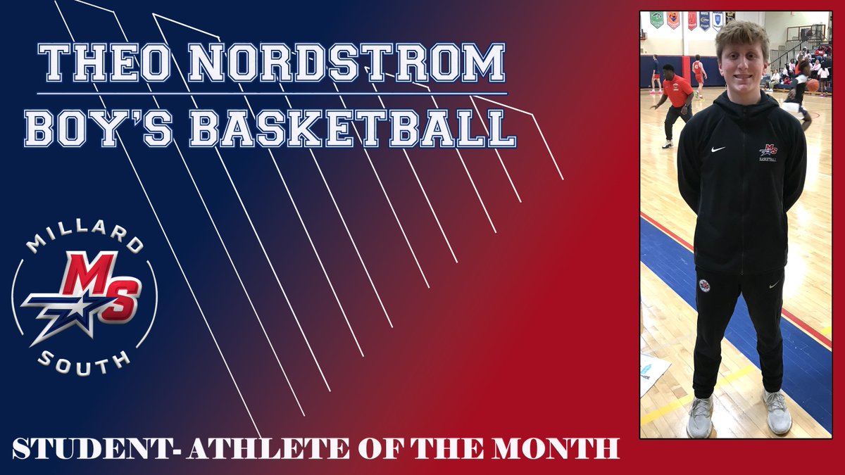 Theo Nordstrom does an amazing job as a student-manager for the varsity boys basketball team.  He excels at helping the coaching staff make practices run smoothly.  He is an outstanding teammate.  Theo also excels academically.  Great job Theo! <a href="/hoopsMS/">Millard South Hoops</a> #TPW