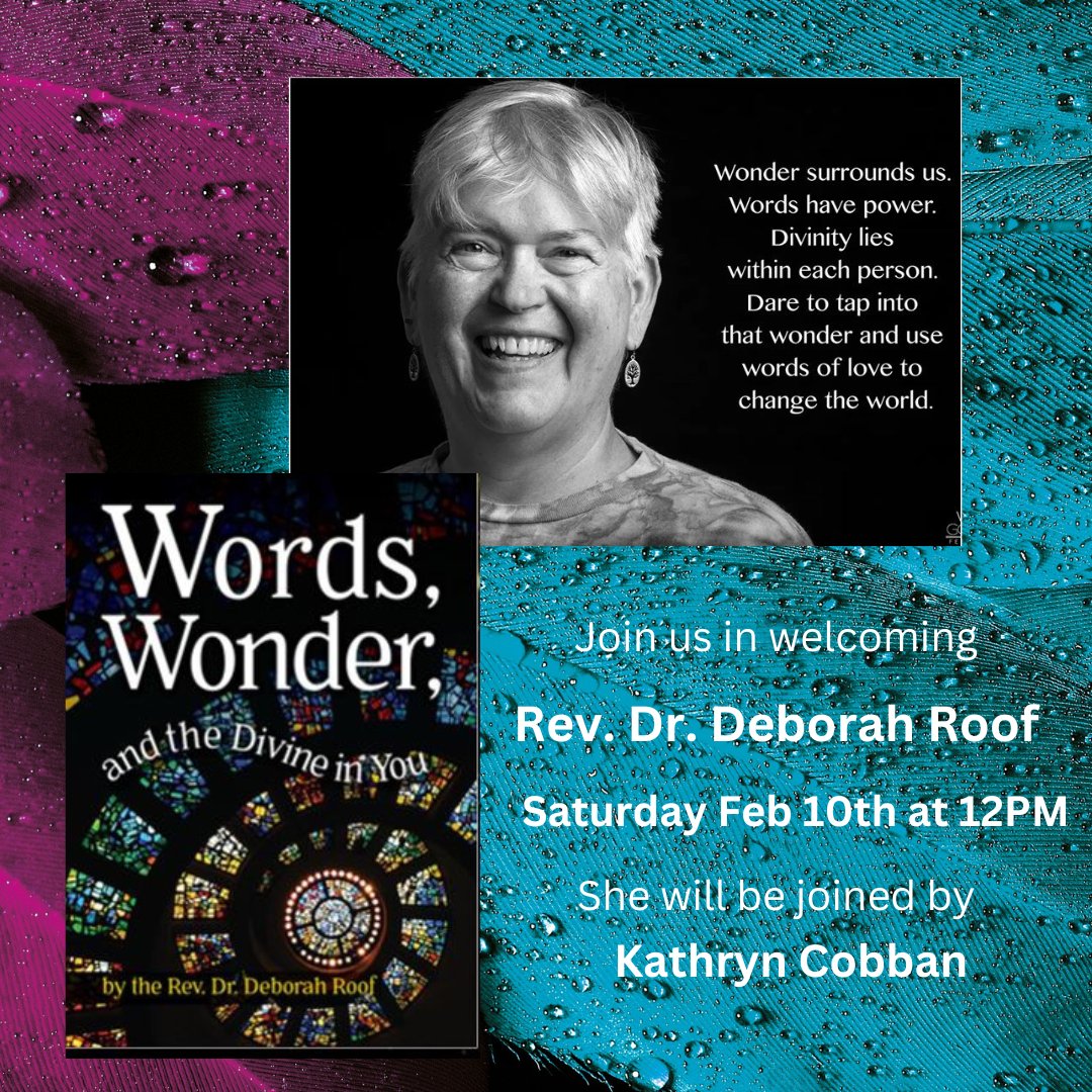 Don't forget to stop in this Saturday, Feb. 10th at 12pm to meet Rev. Dr. Deborah Roof in conversation with Kathryn Cobban, a biology teacher from Nashua High School South. They will be discussing Rev. Dr. Roof's book, Words, Wonder and the Divine in You.
facebook.com/events/2887914…