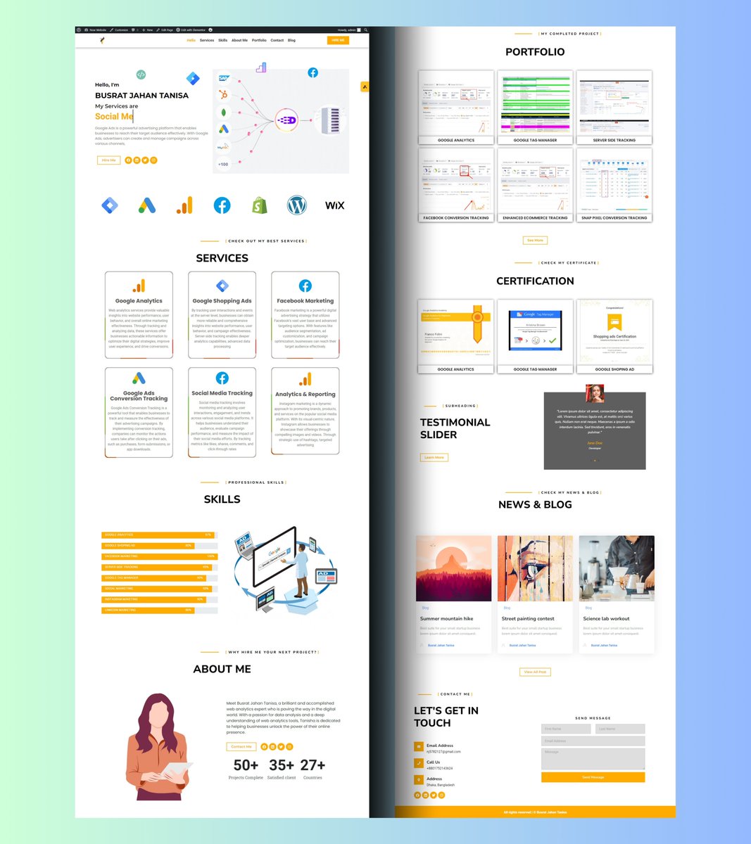 I completed the work of a portfolio website again.
Agency type portfolio website of Digital Marketing. Alhamdulillah the client is satisfied.
Premium quality work + premium support is my main goal.

#portfoliowebsite #portfolio #portfoliochallenge #portfoliowebsite #পোর্টফলিও