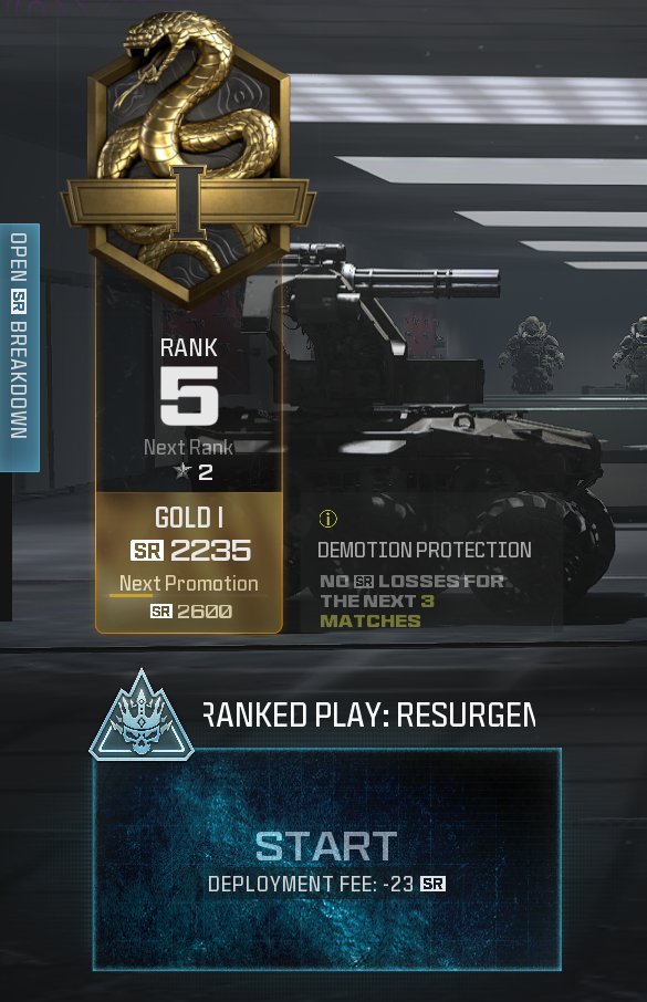 Just his Gold on Resurgence. Haven't played much but I'm liking the style of it! Going to push for Plat by the end of the weekend