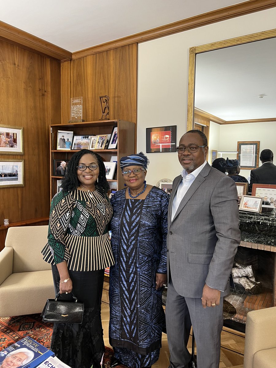 askdoctorify's tweet photo. Such a wonderful day spent in Geneva, Switzerland, with the amazing Director General of World Trade Organisation, @NOIweala. Looking forward to more engagements on the issues around industrialisation, trade and public health. https://t.co/Ar1df1VkzC