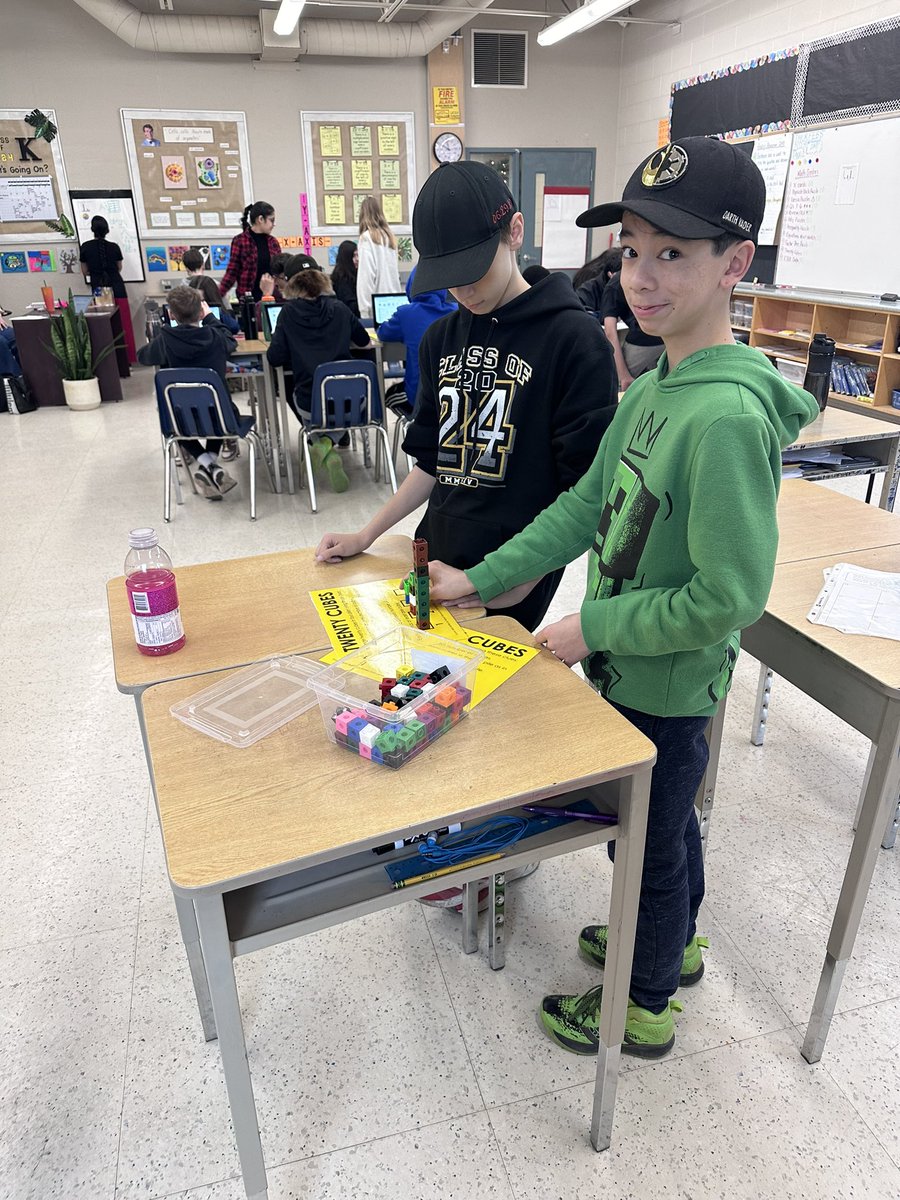 Lots of movement, sharing, thinking and proving while we reviewed statistics and problem solving in our Math centres today 📈📊✅ @GEDSB #GEMAAP