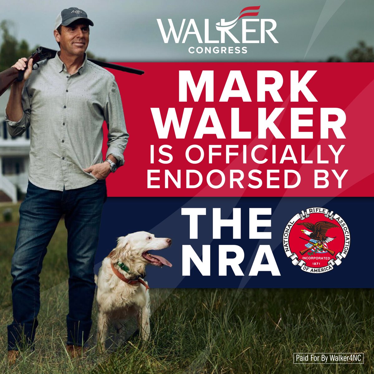 RepMarkWalker's tweet image. Proud to announce my endorsement from the NRA. I am the proven conservative that has worked to protect law abiding citizens and our second amendment rights. I will continue to fight against the radicals who dare infringe on this sacred right. #WalkTheTalkWithWalker #pro2A #NCPol