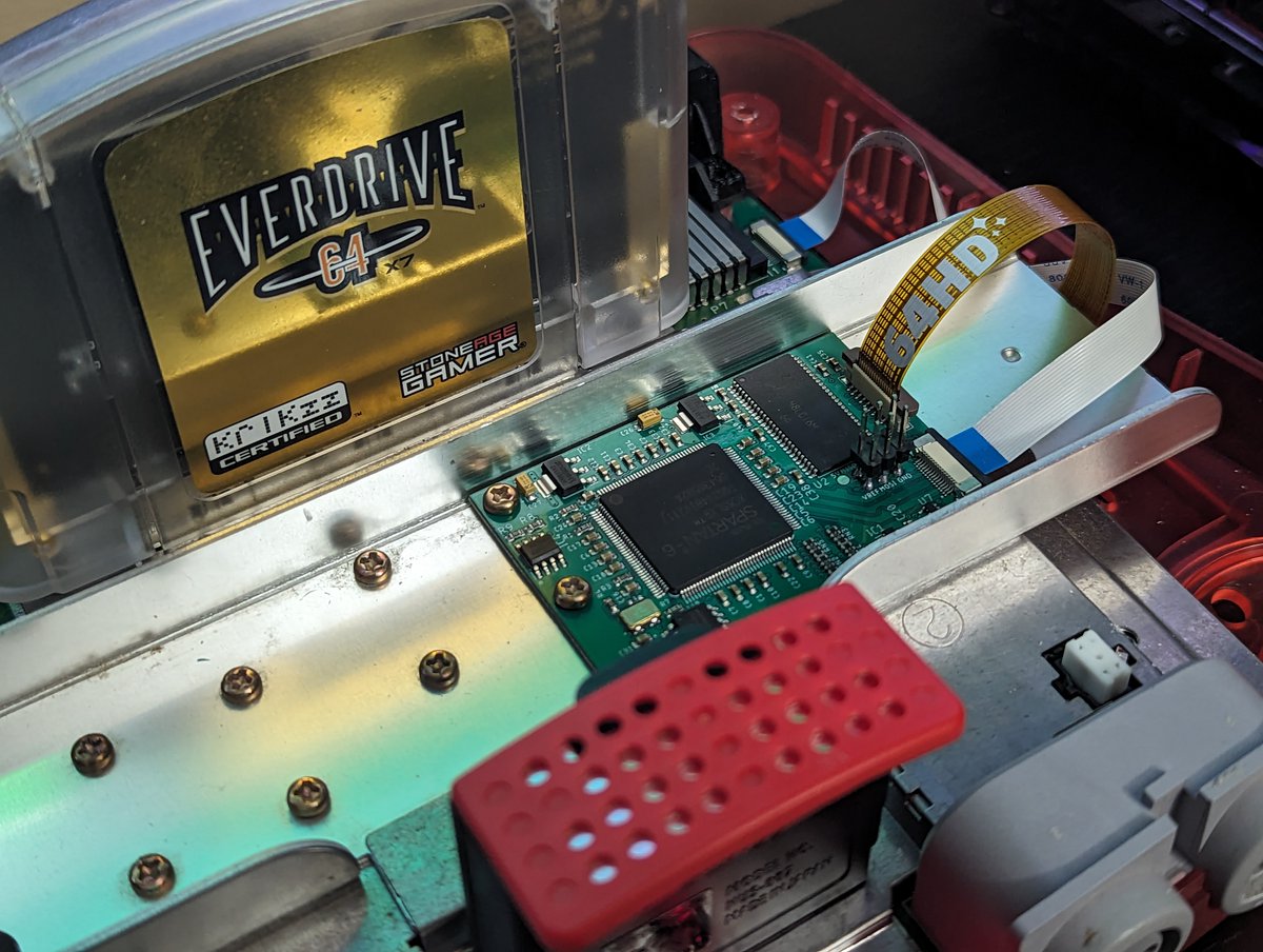 gamrjerome's tweet photo. Finished install of the #64HD. Although I had some issues with it. 04 #n64 board revisions have many instability issues. Eventually I got the 64HD board updated by youtuber Chibichief. Check out their videos. 

In the end I ended up installing it in a 1/2
https://t.co/iYQEmasaWq https://t.co/gjceH7ZIdL