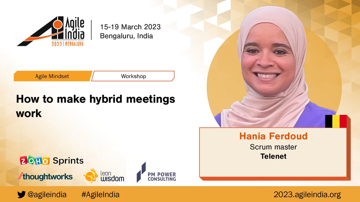 [VIDEO] 'How to make hybrid meetings work' by Hania Ferdoud at #AgileIndia 2023.
youtube.com/watch?v=9zIsCb…

#AgileMindset #HybridWorkshops #RemoteWorking #Workshop #DiversityinTech