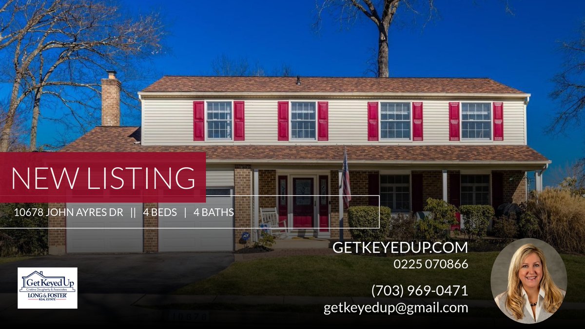 GetKeyedUp's tweet photo. 📍 New Listing 📍 Take a look at this fantastic new property that just hit the market located at 10678 John Ayres Dr in Fairfax. Reach out here or at (703) 969-0471 for more information

Cristina Dougherty
703-969-0471 https://t.co/wHkVZNQsY3 https://t.co/CN7K7nawiW