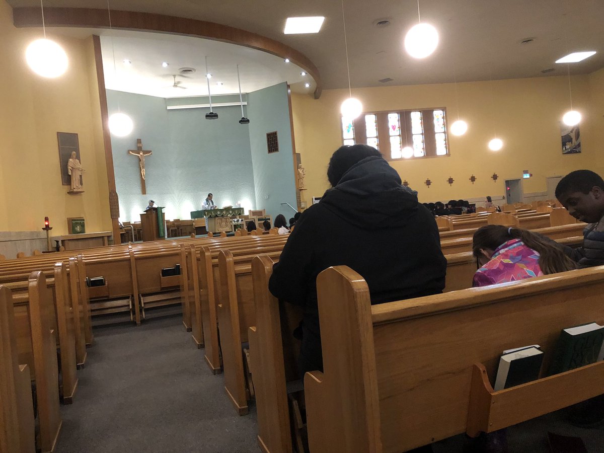 Mass with the Little Flower Parish community. Very proud of our students who attended. A beautiful opportunity to praise our Lord, together.