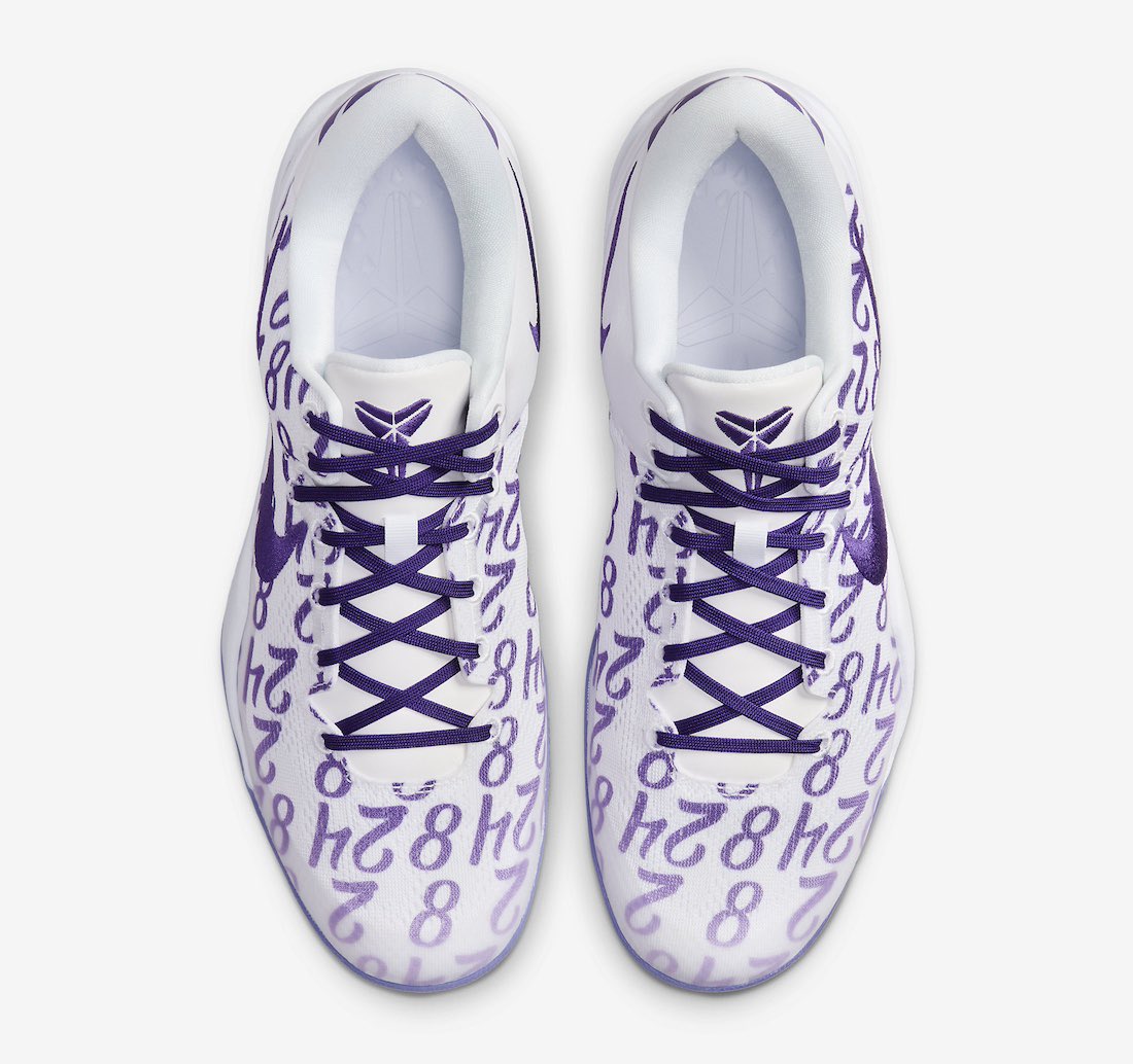 LakersStore's tweet photo. Attention ticketholders! A VERY limited quantity of special edition Kobe 8 Protro Sneakers will be available for purchase during tonight’s game💜 The sneakers will be sold at the City View Terrace Patio on the Upper Concourse when doors open at 5:30pm. #lakersstore https://t.co/ILqLnv0GeY