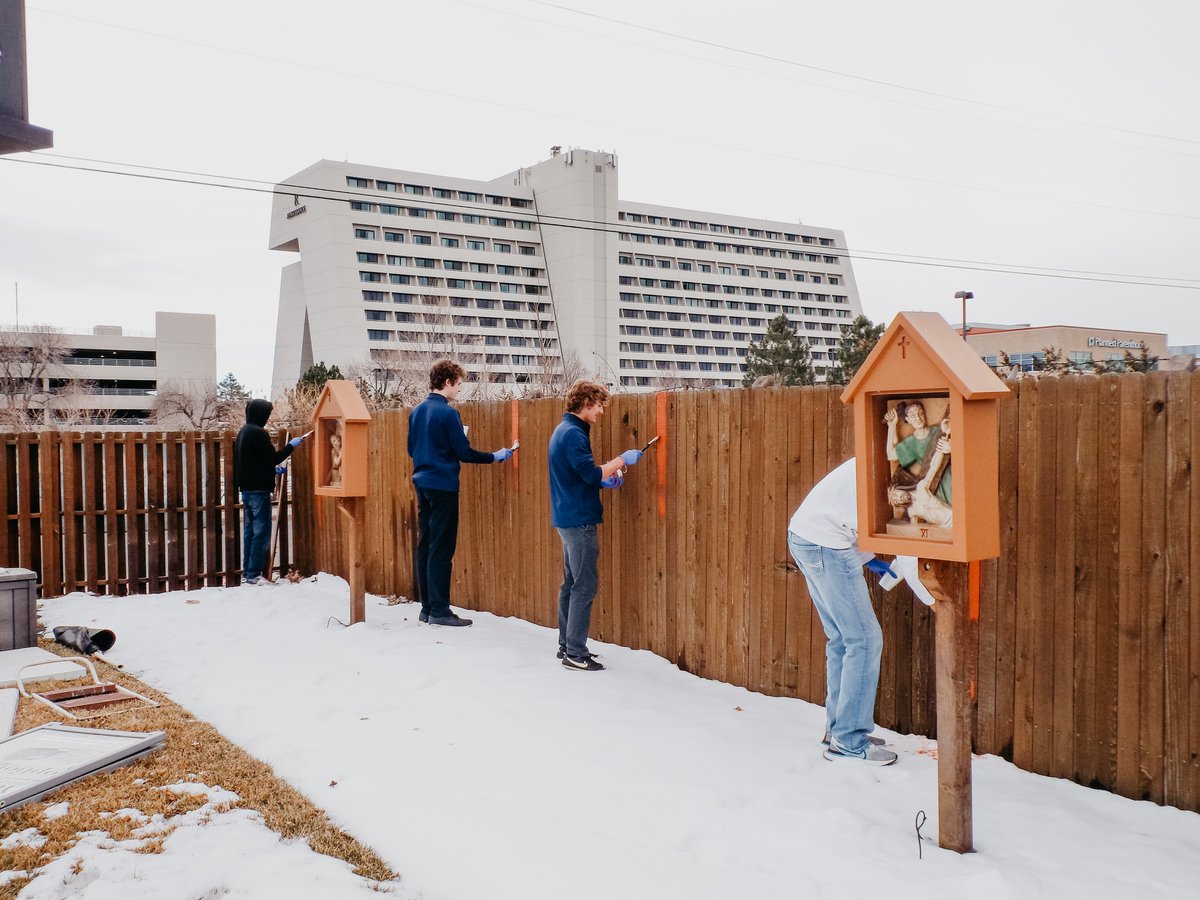 Thank you to St. John Paul the Great Catholic High School for spending your "Works of Mercy Day" with our Marisol Services ministries yesterday. ❤️✨🙏