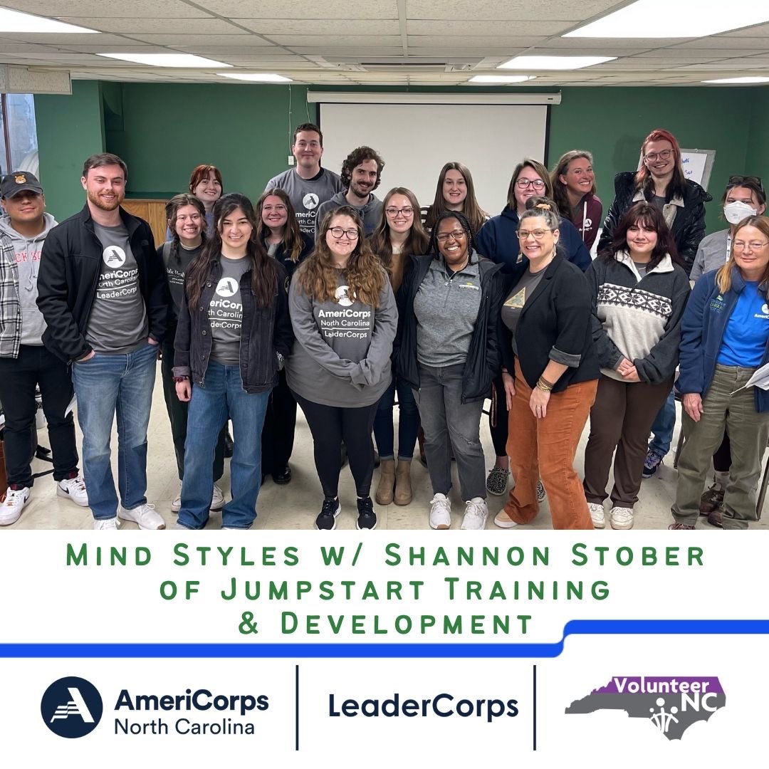 VolunteerNC's tweet photo. #VolunteerNC and #LeaderCorps members had a great time at the LeaderCorps Retreat in the quaint town of MontreatNC! They did Mindstyles Training with the charismatic ShannonStober of #JumpstartTrainingandDevelopment, volunteered at @MANNAFoodBank and team building! @americorps https://t.co/C0BY4zk2L0