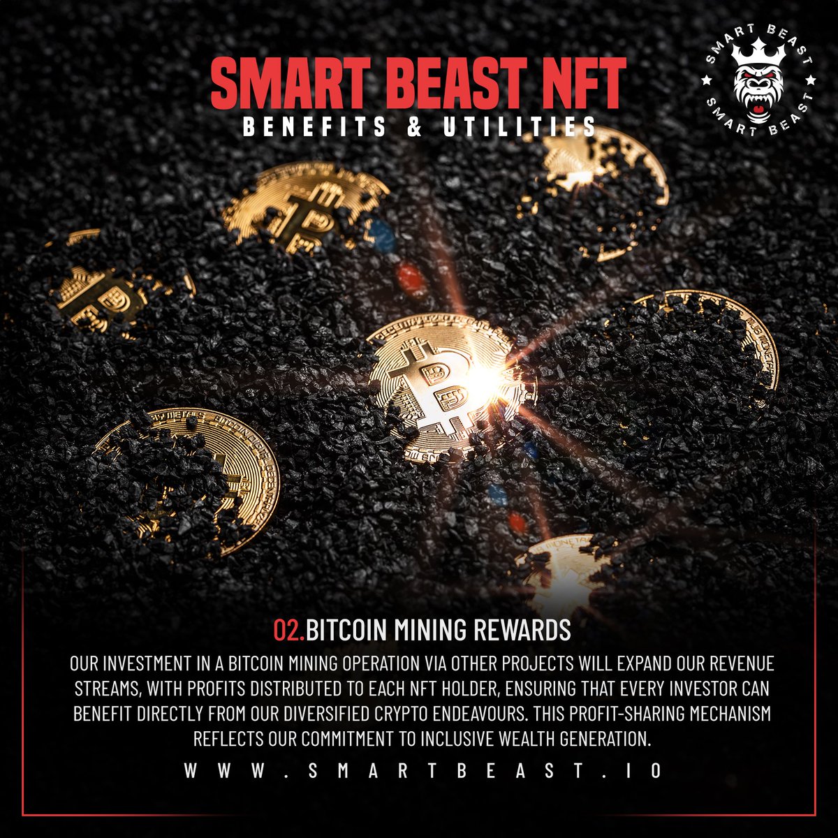 🎉 Don't miss out! Our $300 giveaway ends this Sunday, February 11th! 🎁

Tired of rug pulls from projects? Look no further! 
At Smart Beast, we strategically invest funds into a variety of assets to earn a lucrative yield. 

Best part? 

A whopping 80% of ALL profits go back to