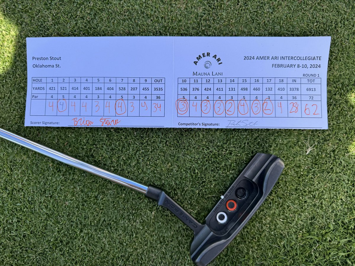 Into the record books. Preston joins <a href="/Eugeniochacarra/">Eugenio Chacarra</a>, <a href="/jniebs5/">jordan niebrugge</a> <a href="/Morgan_Hoffmann/">Morgan Hoffmann</a>, <a href="/JMooreJonathan/">Jonathan Moore</a> and <a href="/HunterMahan/">Hunter Mahan</a> with the low 18 in school history! 

#GoPokes | #golfschool