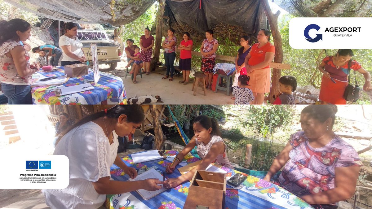 AlianzasAG's tweet photo. 22 mujeres emprendedoras de Tecuiz, El Progreso, continúan ahorrando, a través de su banco comunitario, con apoyo técnico del Programa #ProResiliencia, financiado por @UEGuatemala e implementado por @WFPGuatemala en alianza con @AGEXPORTGT ✅ https://t.co/agMLouYfoN
