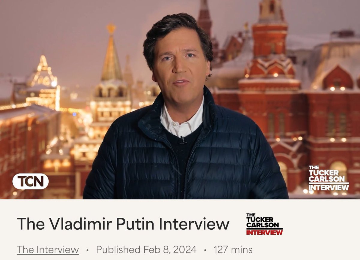 3orovik's tweet photo. The Vladimir Putin interview is live!! https://t.co/gjSXasFhRo