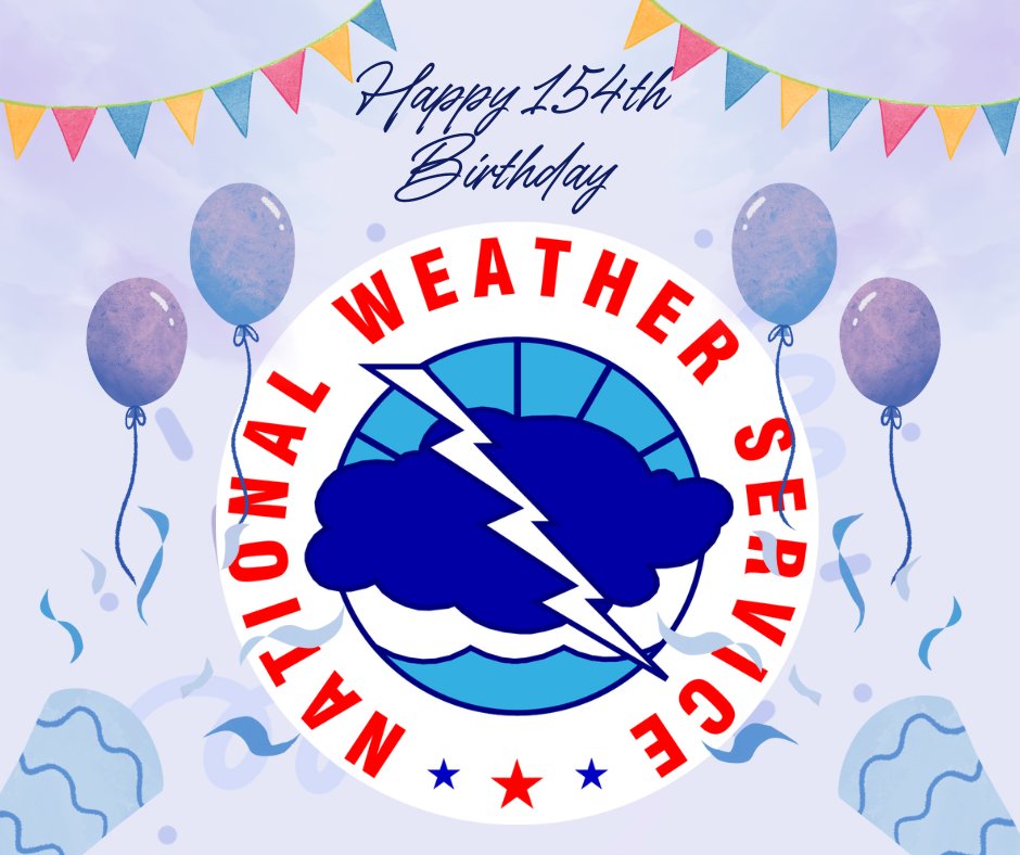 WOW! 154 years. Feels like 1870 was just yesterday. To the NWS employees that have and will proudly serve this country through the protection of life and property: thank you, and Happy Birthday.