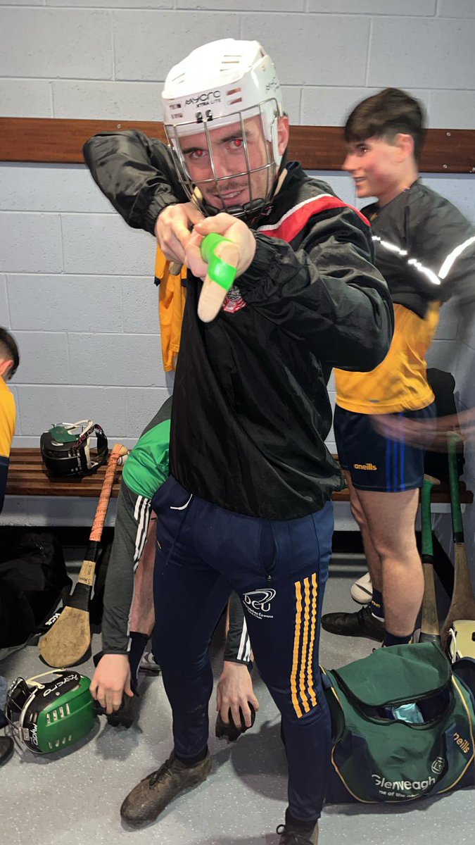 Well done to these two fine men on their Junior hurling win tonight with <a href="/DCUDocEirGAA/">DCU Dóchas Éireann GAA Club</a>, one from Glenfin and one from Transylvania, Romania. As Mícheál Ó Muircheartaigh said “neither a hurling stronghold”. 
Two of the best men a GAA club could have 🇷🇴 🟢🟡