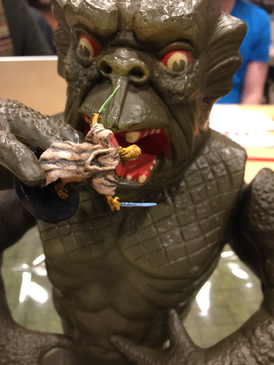 the2halfsquads's tweet photo. Good use of a Kraken from the 1980's to represent our opponent a monstrous planet eater that emerged from a gate to another dimension. He is trying to suck all the force powers from the Jedi in the party. #forceanddestiny #StarWars #ttrpg #ttrpgcommunity #SWRPG https://t.co/flhKFZLJ3N