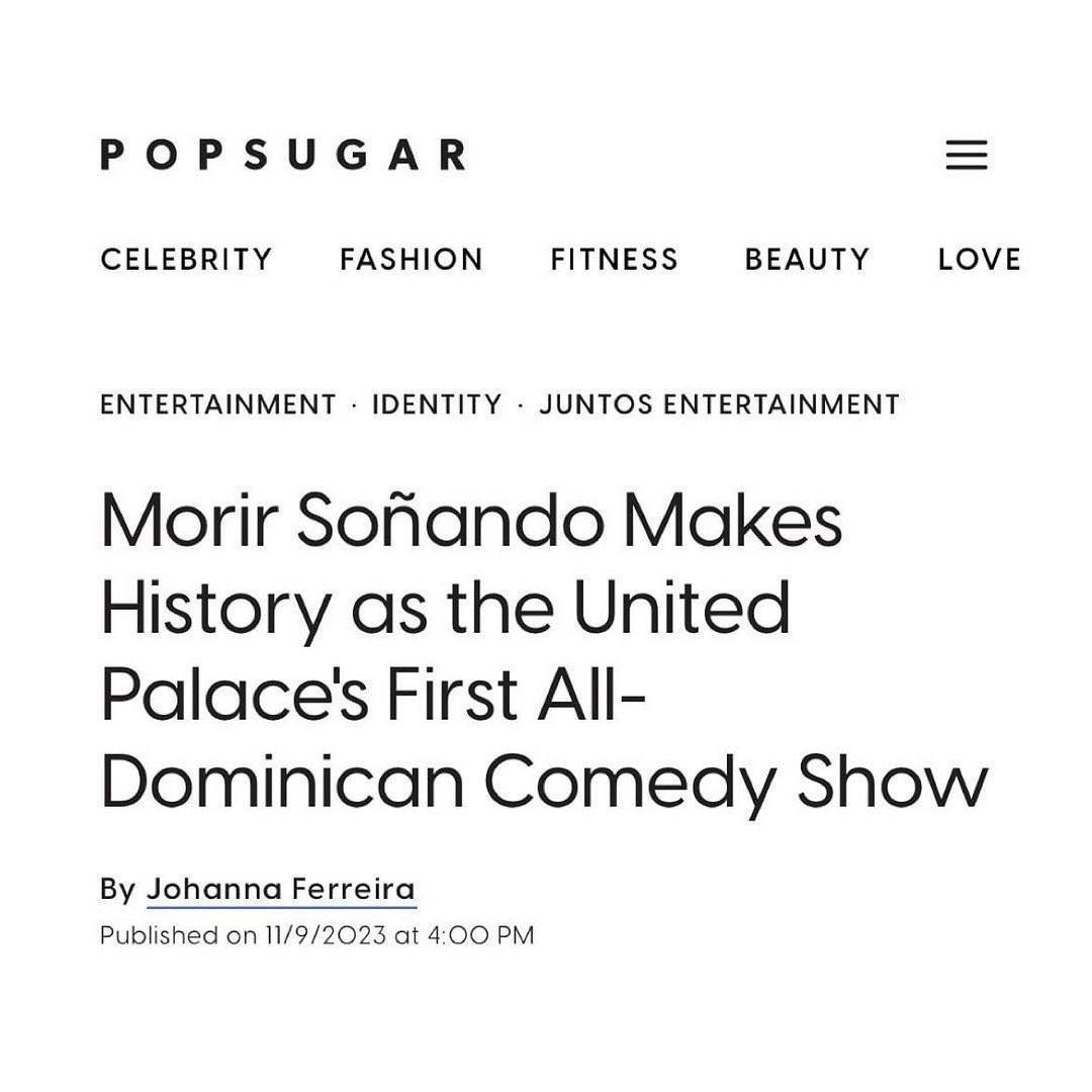 Uptowncollectiv's tweet photo. We about to make history againβ¦ #ClickLinkBelow to be in the building!!! π©π΄π©π΄π©π΄
#Repost @morirsonandocomedy
Thank you @Cup_of_Johanna / @POPSUGAR for this AMAZING write-up of Novemberβs #MorirSoΓ±ando comedy show for the @nycomedyfest.
Get TIX: https://t.co/9oVh1jN702 https://t.co/5paug8KqYl