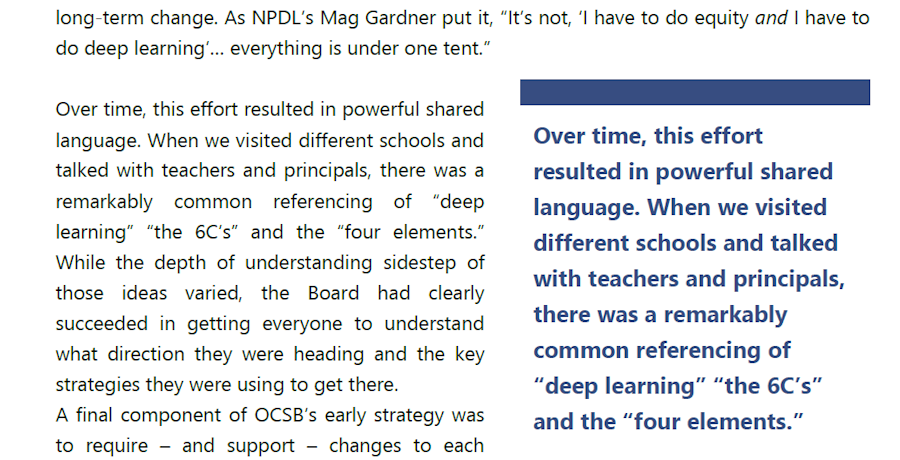 NewPedagogies's tweet photo. A must read. A “Big Tent” Strategy for System-Wide Transformation A Promising Proof Point for System-Wide Change based critically around Deep Learning. @NewPedagogies #NPDL @michaelfullan1 @joannequinn88 @maxdrummy @Sparvell @OttCatholicSB https://t.co/fMgby3oD90