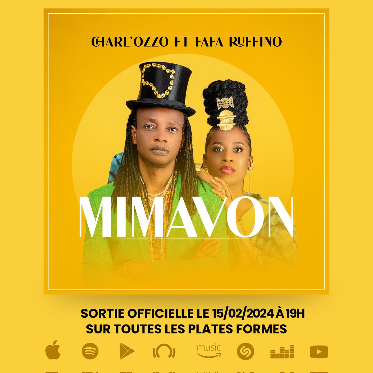 Le 15 / 02/ 2024 est la date exacte de la sortie de #mimavon  a 19h heure pétillante... 
#CharlOzzo #benin #tofia #Togoville #LevelProd 
Fafa Ruffino