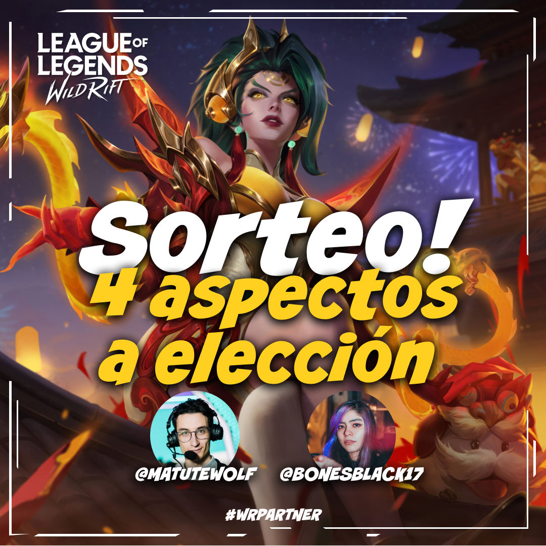 🏮 SORTEO 4 SKINS A ELECCION 🏮

Los festejos del año nuevo chino del dragón traen un nuevo sorteo con fuegos artificiales! Para participar:

🧧 Seguir a <a href="/MatuteWolf/">MatuteWolf 🐺</a> &amp; <a href="/BonesB17/">LYON Asha 🖤</a>
🎆 🧡 &amp; 🔃
🎊 Comenta cual skin elegirías si ganas!

Se sortea el Jueves 15 de Febrero. #WRPartner