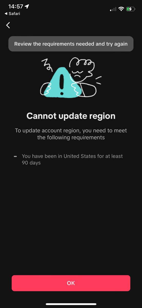novohappy's tweet photo. Admittedly it took me 5.5 years to notice, but I signed up for TikTok when I was in Chile in 2019 (for a few weeks)

Can you help change my country @tiktok_us ? 😂 I live in the US + been here for much more than 90 days

(***All the Spanish pop-ups do now make a lot more sense) https://t.co/WMIGygf6oU