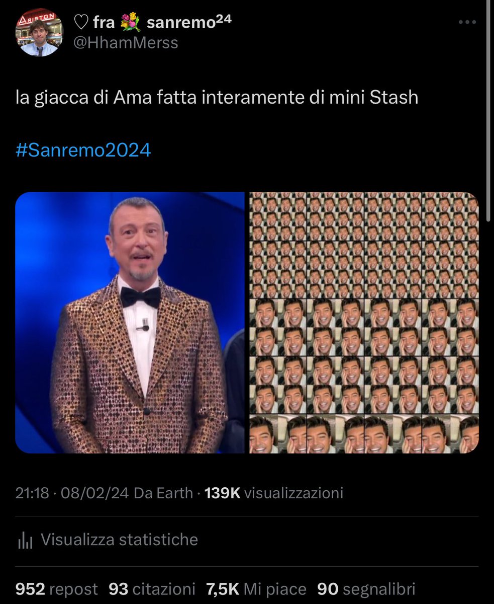 spokemayo's tweet photo. stash dei the kolors, certo conosco conosco eccome

#Sanremo2026 https://t.co/tJFgaicHMO
