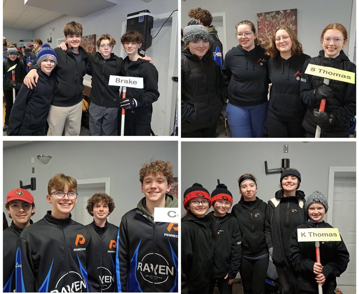 2024 U16 JUNIORS (MEN'S AND WOMEM’S) are underway in Gander. 

Here teams are getting ready for the opening ceremonies!

Results can be found here 👇

curlingnl.ca/scoreboard#!/c…
#curling