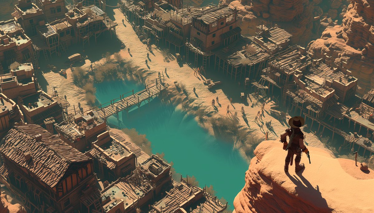 techhalla's tweet image. 🎮 Here's a MidJourney prompt I've been using to create scenes for video games (one of my favorite themes) 👇

📃 isometric shot | a [subject] standing on a ledge overlooking a [place] | in the style of light indigo and emerald | imax | tangled nests | rich and immersive | 8k 3D…