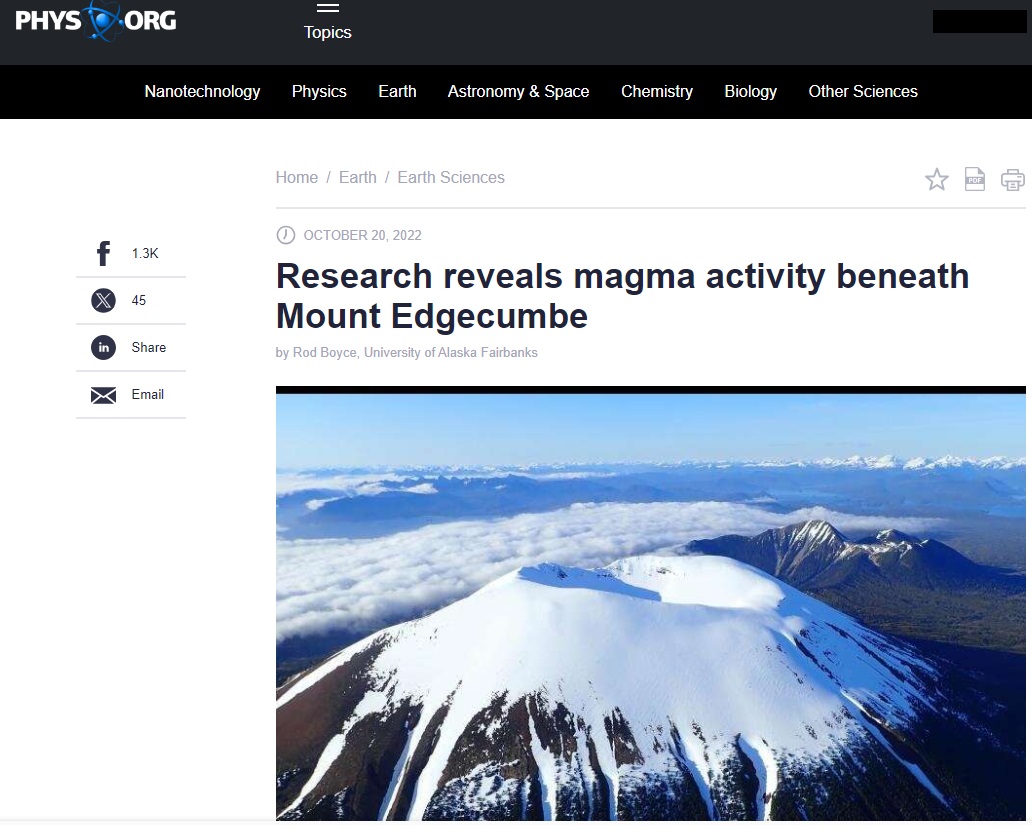 BCWildfireHelp's tweet photo. 📍#Alaska #MtEdgecumbe🌋
Steady small swarm - mostly >M1
➡️'Research reveals magma activity beneath Mount Edgecumbe'
https://t.co/Ro9D8uMIS4
#watchingprogression #earthquake #volcano https://t.co/jVcnOaRWYn