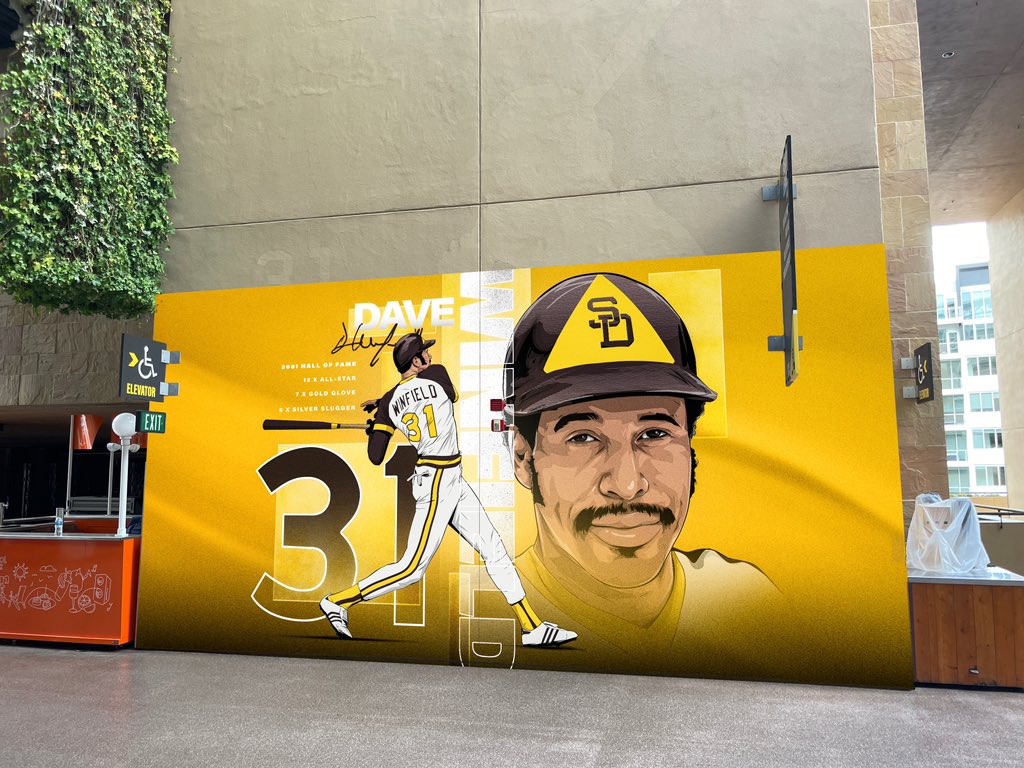 Want to recognize our creative design team and Danny Kim who leads the charge! These three murals on the field level concourse will debut at Fanfest and feature our Padres superheroes!