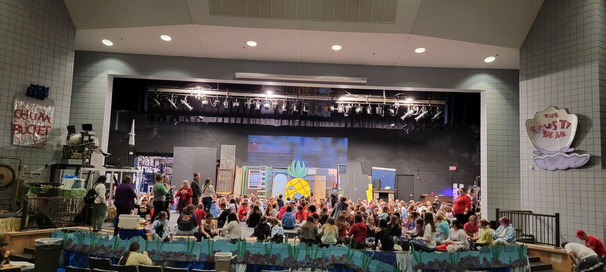 Yesterday we hosted over 450 middle school theatre and choir students for a matinee of SpongeBob and then over 300 of them for lunch.
Come see the show they saw Thursday, Friday, Saturday.
Get tickets at olathenorththeatre.com