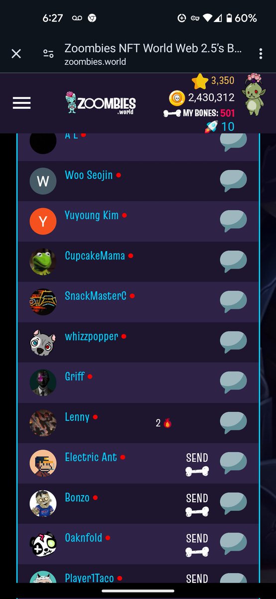 ZoombiesBonez's tweet image. Mobile friendly 
Quickly send and collect bonez from friends, while on the go ! 

#mobilegames #web3mobile #Web3Games