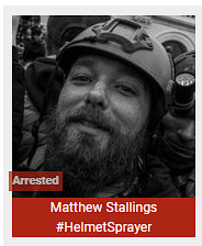 SeditionHunters's tweet photo. Matthew Stallings #HelmetSprayer ARRESTED https://t.co/GRtjsm3x4E #SeditionSprayers https://t.co/qHb1dNNgWr