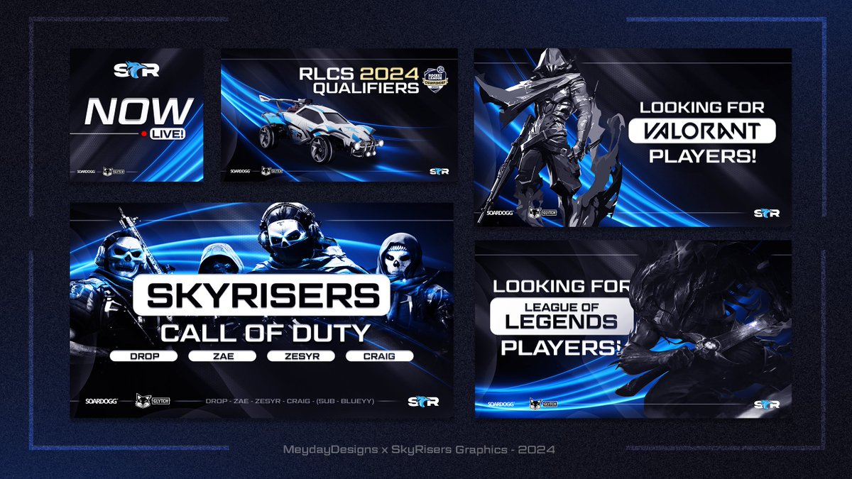 MeydayDesigns's tweet photo. Some recent work I've done for @SkyRisersGG 🎨

Can't express how happy I am to be apart of an org like SR! 🙏

Expect many more posts like this in the future! 🏆

#gfx #design #designer #logo #gaming #graphicdesign https://t.co/ZBhCxf3AeX