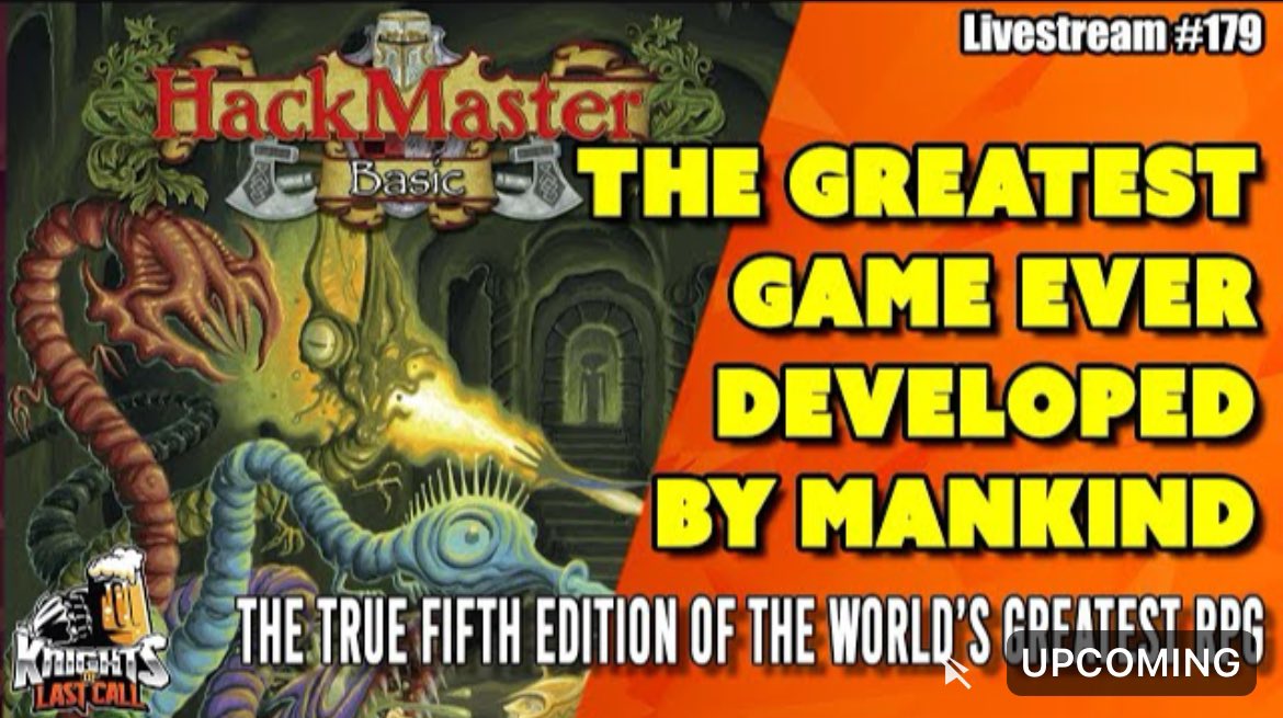 KnightsLastCall's tweet photo. #5e: The #GREATEST game ever developed by MANKIND (ohh this is about #hackmaster.
#ttrpg
https://t.co/94HDBeMlT7 https://t.co/qgfXwBB2DX