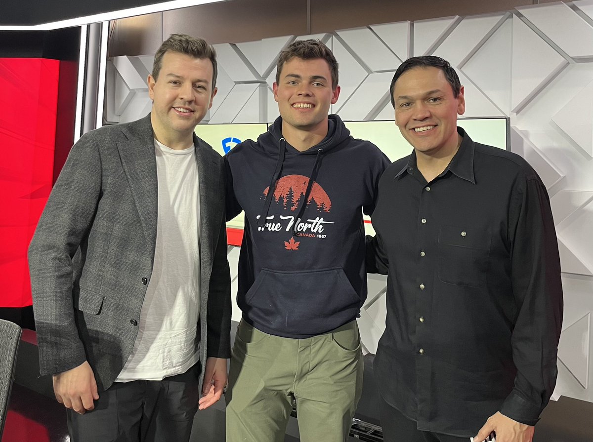 NFL quarterback and Canadian Nathan Rourke joins the boys in-studio! 🇨🇦 #NFL  | @nathan_rourke