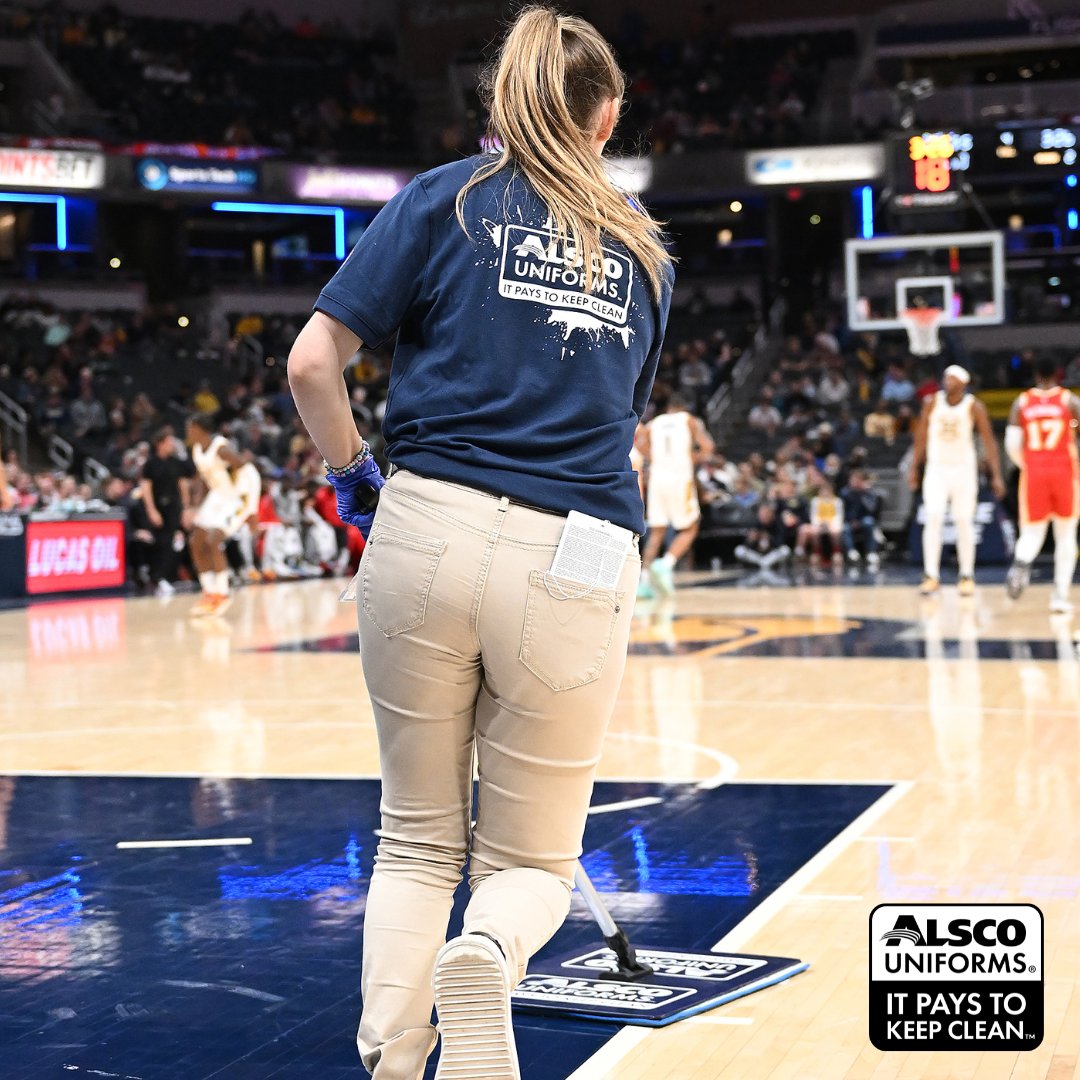 Alsco Uniforms on X: Keep your game sharp with Alsco Uniforms, just like  the @Pacers Mop Crew! Don't miss the Pacers in action tonight against the  Warriors! #ItPaysToKeepClean