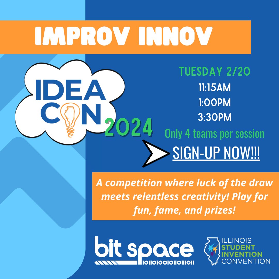 Coming to #IDEAcon 2024? Don't miss this free creative contest by @BitSpaceChicago and @isicinvents happening in Amplivation Station in the exhibit hall. It will be SO much fun. Get 2 of your edu friends who are attending and sign up today! forms.gle/XT6PJz5EXXtq9y…