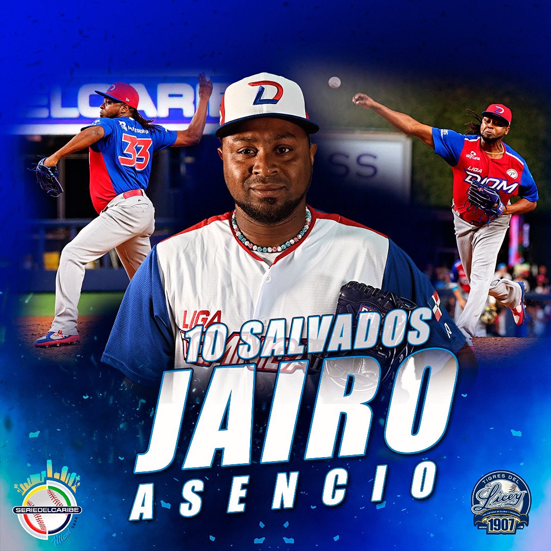 TigresdelLicey's tweet photo. ¡EL NUESTRO ES EL MEJOR! 🙌🏼🎖️

JAIRO ASENCIO se convierte en el LÍDER ABSOLUTO DE SALVADOS de la historia de las Series del Caribe. 

Ahora Jairo es: 

EL MEJOR EN SERIE REGULAR 
EL MEJOR EN ROUND ROBIN 
EL MEJOR EN SERIES FINALES
EL MEJOR EN SERIES DEL CARIBE 

#LiceyFamily 💙 #ElGlorioso