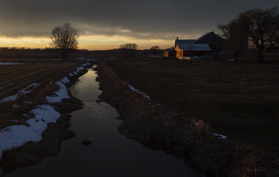 Sunset in farm country. #Waterloo