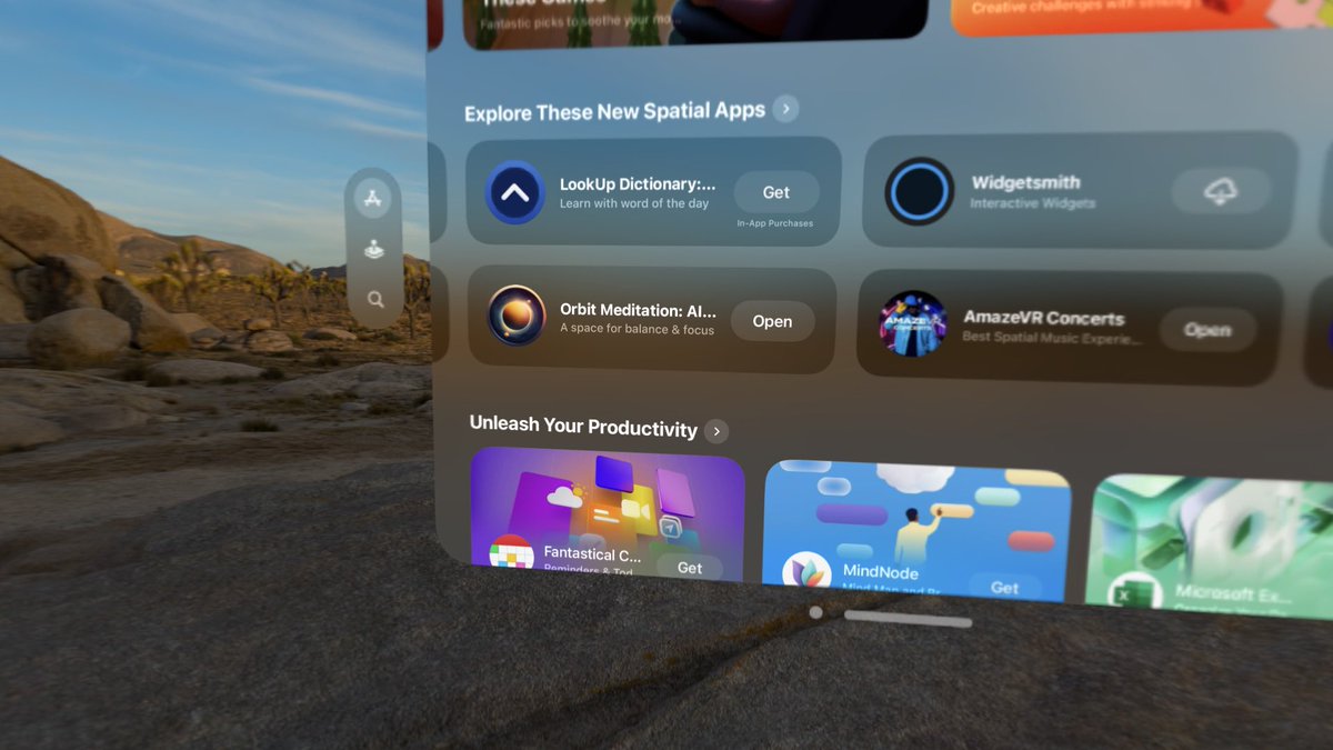 🥳 Excited to have <a href="/OrbitMeditation/">Orbit Meditation</a> featured in the visionOS <a href="/AppStore/">App Store</a>. Big thanks for the support! 🥽