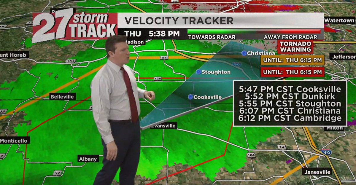 TORNADO WARNING A tornado warning has been issued for Green, Rock and ...