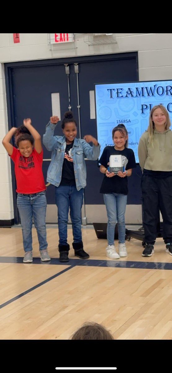 KatyNeufeld's tweet photo. I’m a little late posting but while I was soaking up all my little man cuddles Buffalo Jones robotics team of all girls qualified for state! I couldn’t be more proud of them! #bjesrobotics @LunaEdu5 https://t.co/v5IHyzxYgc