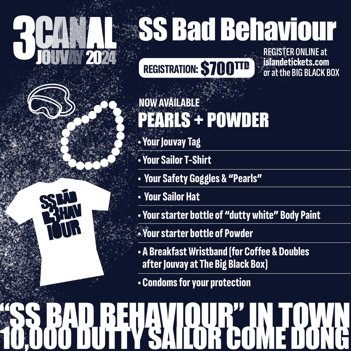 3canal's tweet photo. Dutty Sailors get ready to assemble!⁣⁣ 🤍⁣⁣⁣

Come dong to @BigBlackBoxTT this weekend to collect your #3canal Jouvay  package!

Dutty Sailor: SOLD OUT
Pearls+ Powder packages going fast too! Doh miss D Las' Hurrah!

Register at Big Black Box or: https://t.co/03B2Mcf591 https://t.co/F6oQjVGV28