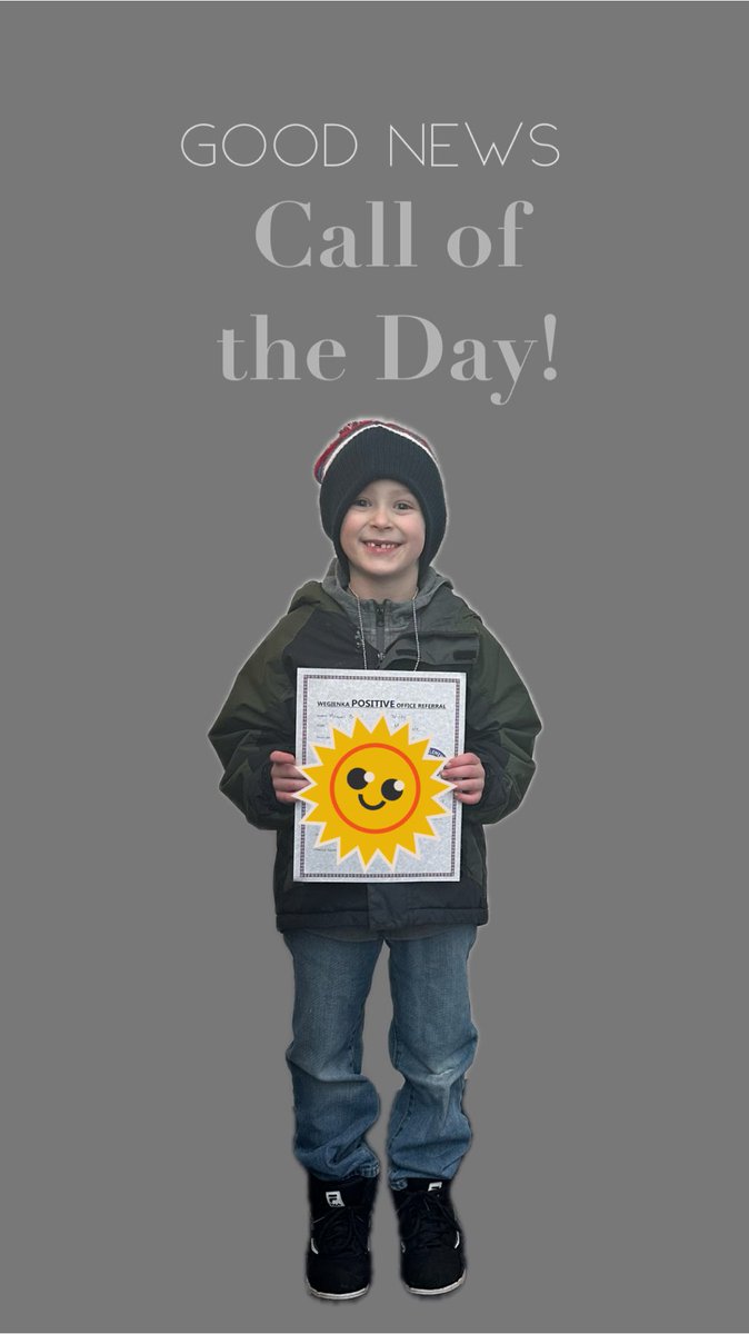 WegienkaWildcat's tweet photo. I love my job! This first grade Wildcat helped our custodian without being asked. Mr. Mike was so impressed that he walked to the office to fill out a special certificate for Maxwell. We called mom and dad to share the good news! #goodnewscalloftheday #whywbsd https://t.co/1cLSsaKYhp