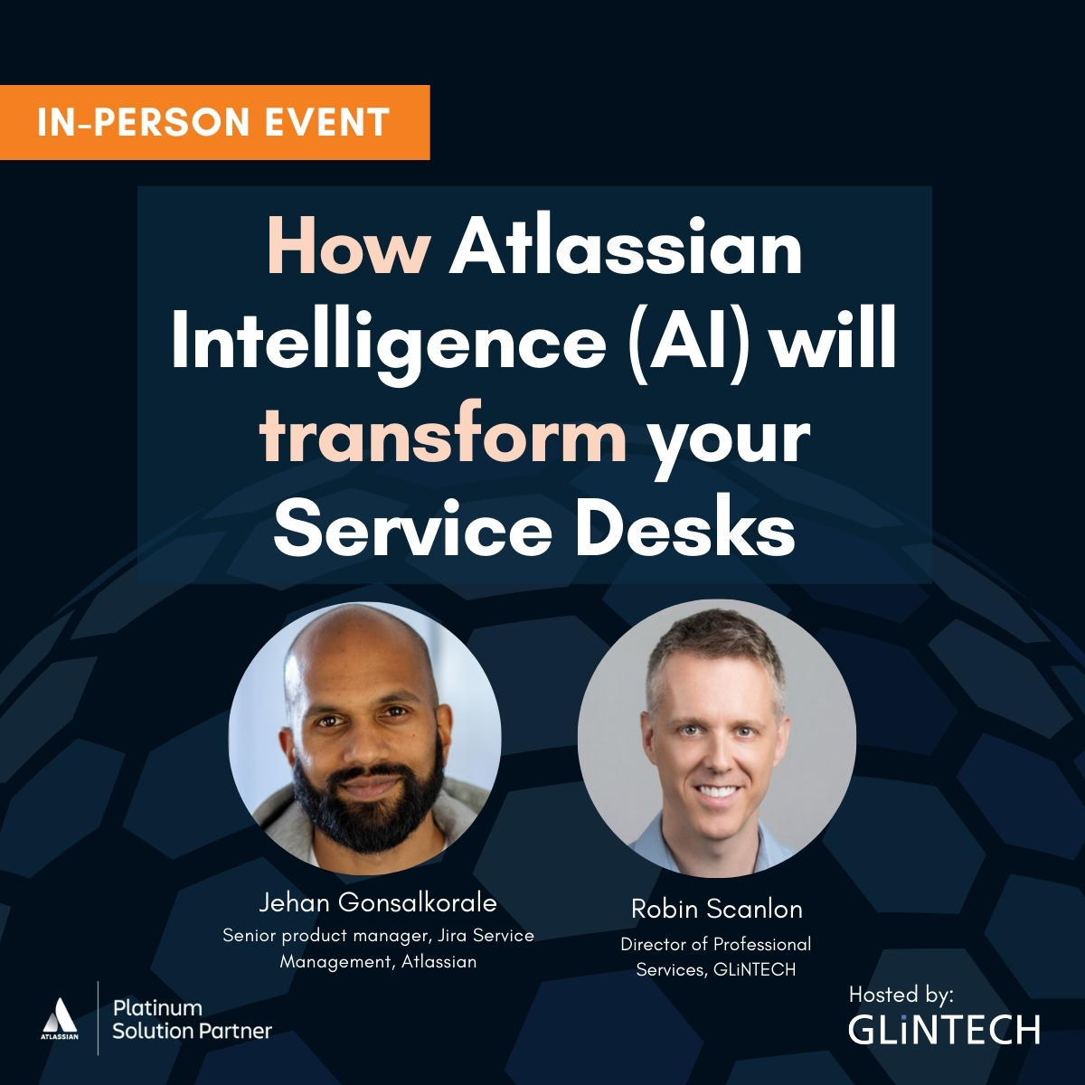 GLiNTECH's tweet image. Our first event for 2024 will delve into the Transformation of Service Desks as a result of @Atlassian Intelligence (AI).  Spaces are limited so book your spot today: bit.ly/49MiR9h

#glintech #atlassian #atlassianAI